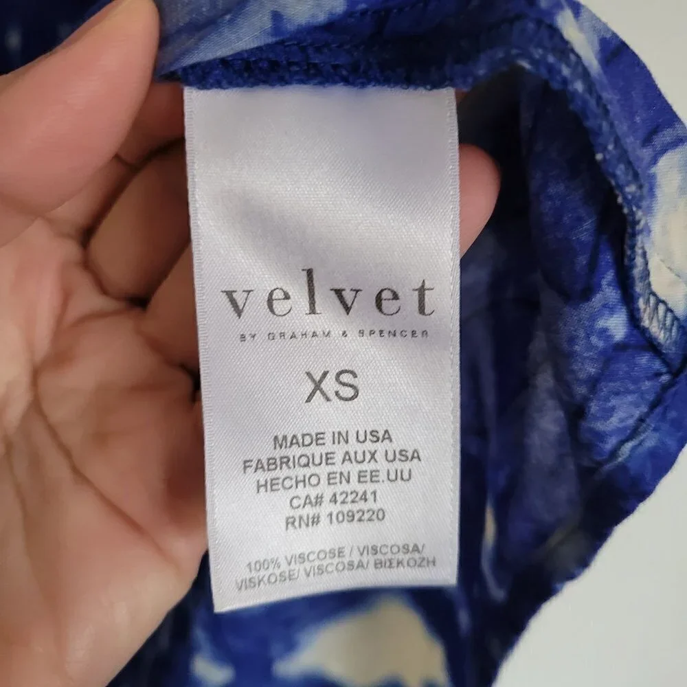 Velvet by Graham and Spencer Sleeveless Blue Bonita Atlantis Shift Dress Small